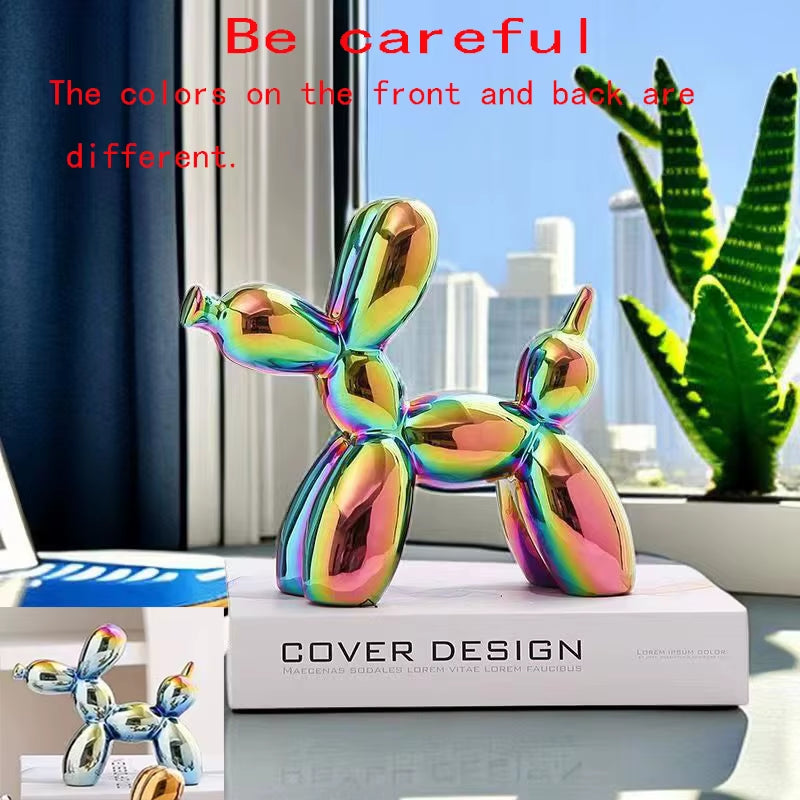 Ceramics Balloon Dog Sculpture Home Decor Room Decoration Accessories Office Nordic Animal Decorative Sculptures Figurinesneedoh