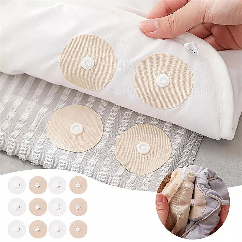 1/4/6/10Pairs Duvet Snaps round Non-Iron on and Needleless Duvet Clips Prevents Duvets from Shifting in the Quilt Cover