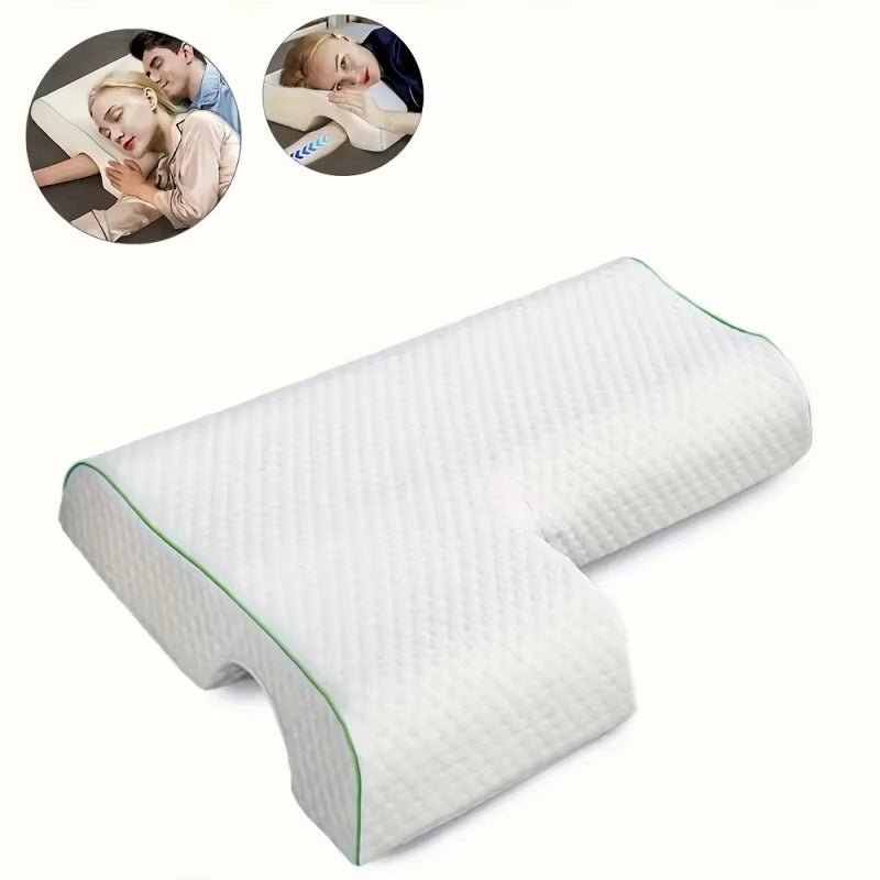 Arched Cuddle Couples Pillow with Slow Rebound and Breathable Memory Foam,Sleep Pillow for anti Pressure Hand Protect Cervical
