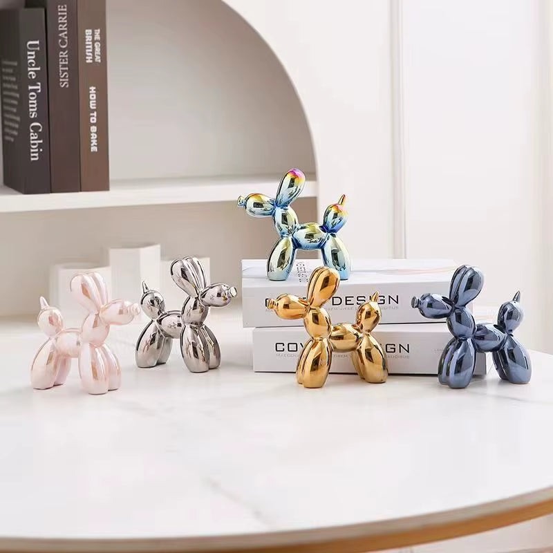 Ceramics Balloon Dog Sculpture Home Decor Room Decoration Accessories Office Nordic Animal Decorative Sculptures Figurinesneedoh
