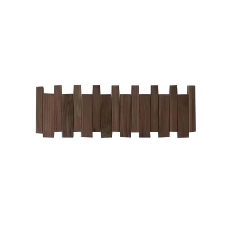 Wooden Beech Walnut Hanger Hidden Decoration Wall Hanging Row Hook Imitation Piano Button Design Doorway Coat Rack Minimalist
