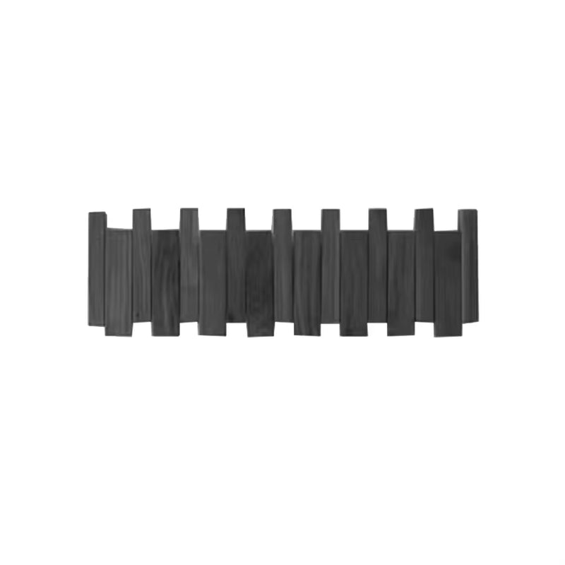 Wooden Beech Walnut Hanger Hidden Decoration Wall Hanging Row Hook Imitation Piano Button Design Doorway Coat Rack Minimalist