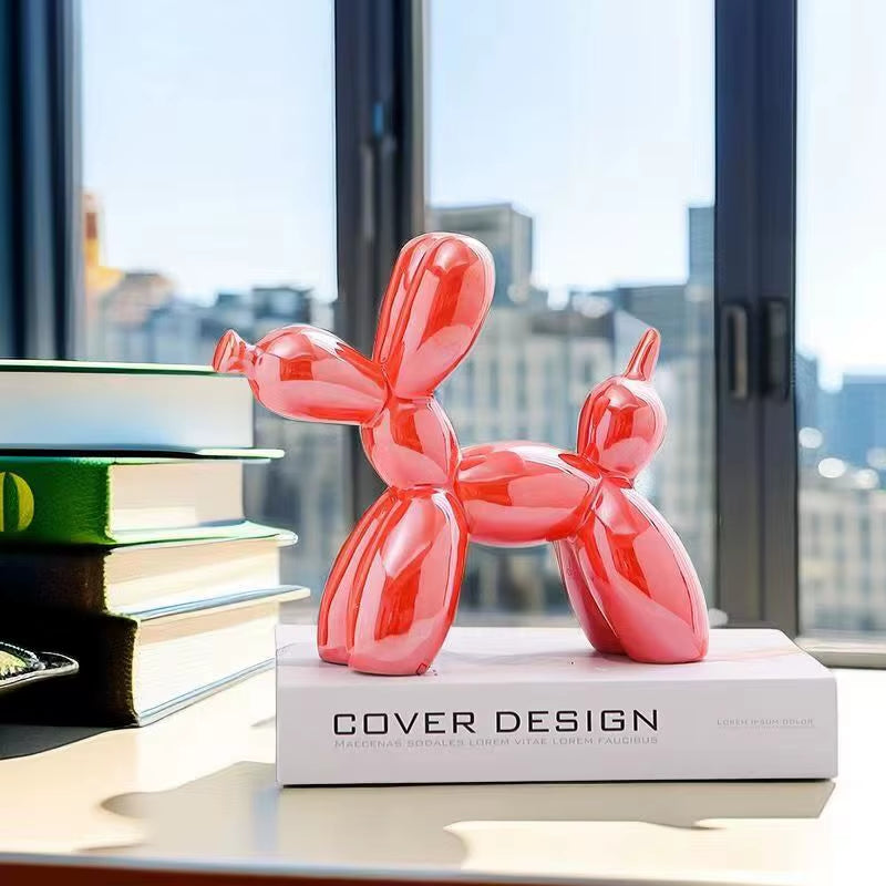 Ceramics Balloon Dog Sculpture Home Decor Room Decoration Accessories Office Nordic Animal Decorative Sculptures Figurinesneedoh
