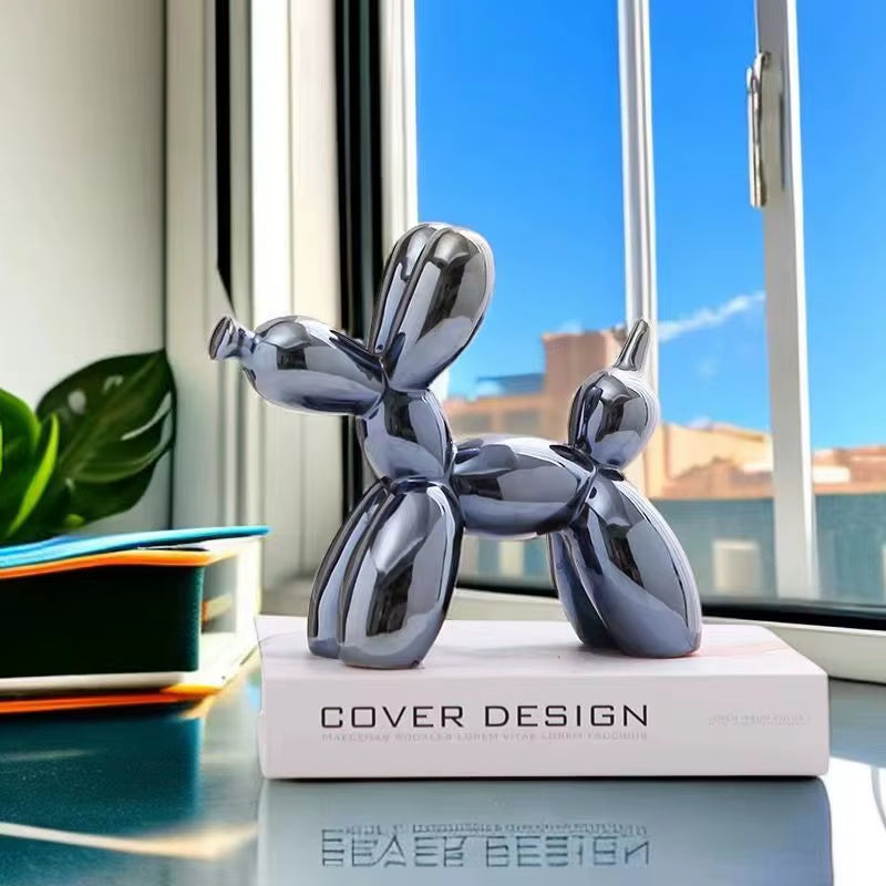 Ceramics Balloon Dog Sculpture Home Decor Room Decoration Accessories Office Nordic Animal Decorative Sculptures Figurinesneedoh