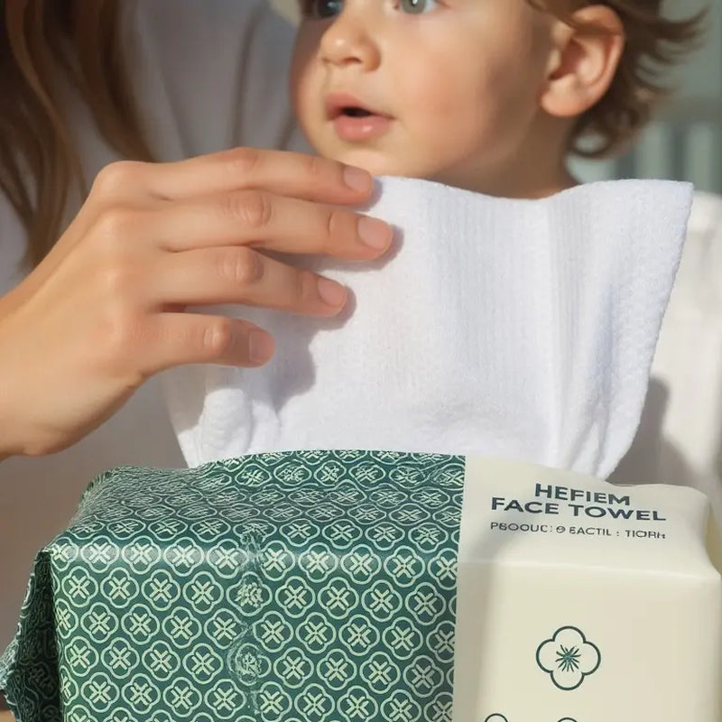 [Buy 3 Get 3 Free] Ecokiin Premium Disposable Face Towels - 80CT Each 8.6"*7.8" Extra Thick Super Absorbent Biodegradable Fragrance-Free for Sensitive Skin Makeup Removal