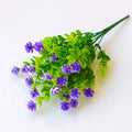 1 Bundle Artificial Flowers Outdoor UV Resistant Shrubs Plants Fake Home Garden Outdoor Ceremony Wedding Arch Floral Decoration