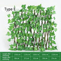 Artificial Retractable Garden Fence Wood Vines Privacy Fence Expandable Faux Ivy Climbing Plant Frame Garden Home Decorations
