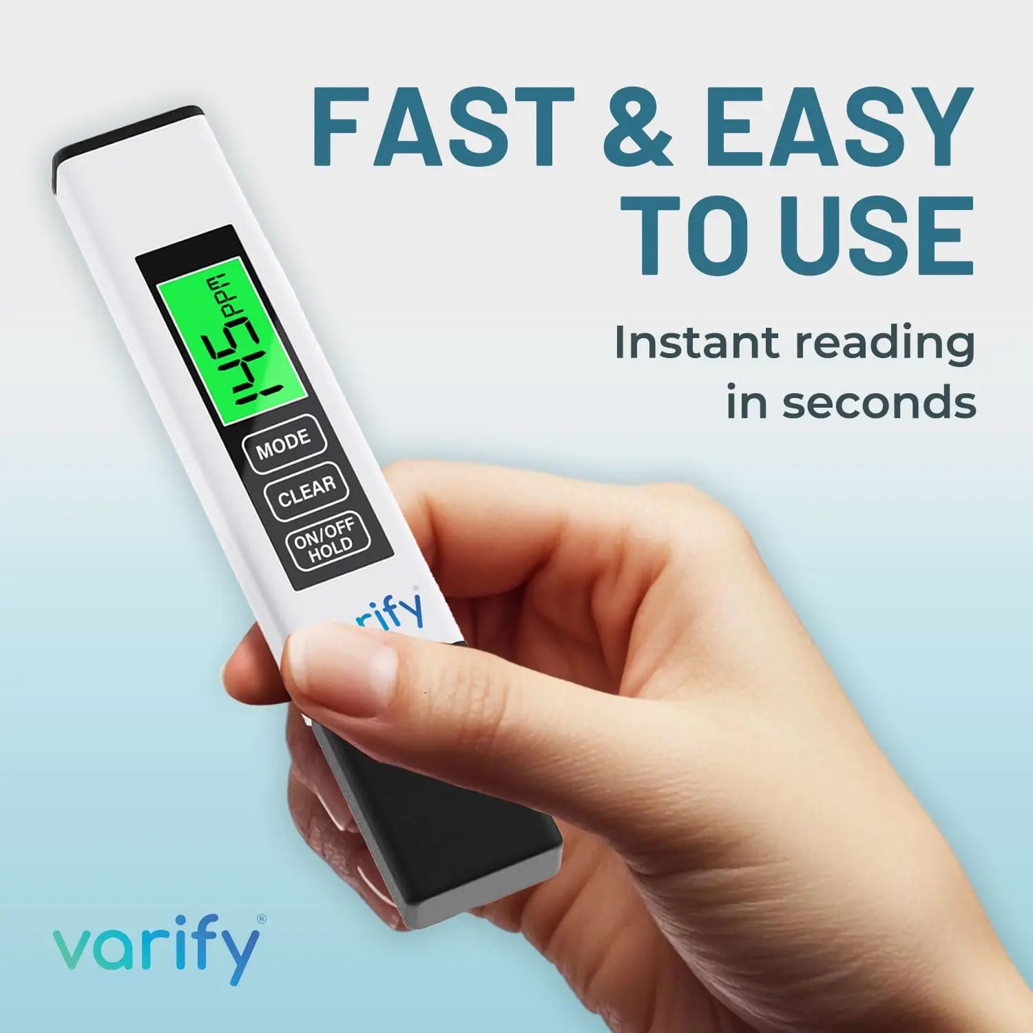 VARIFY 4-In-1 TDS Meter Digital Water Tester for Drinking Water Accurate 0-9990 PPM EC & Temp Readings Ideal for RO Systems Aquariums Pools Portable & Travel-Friendly Halloween Sales Outdoorfun