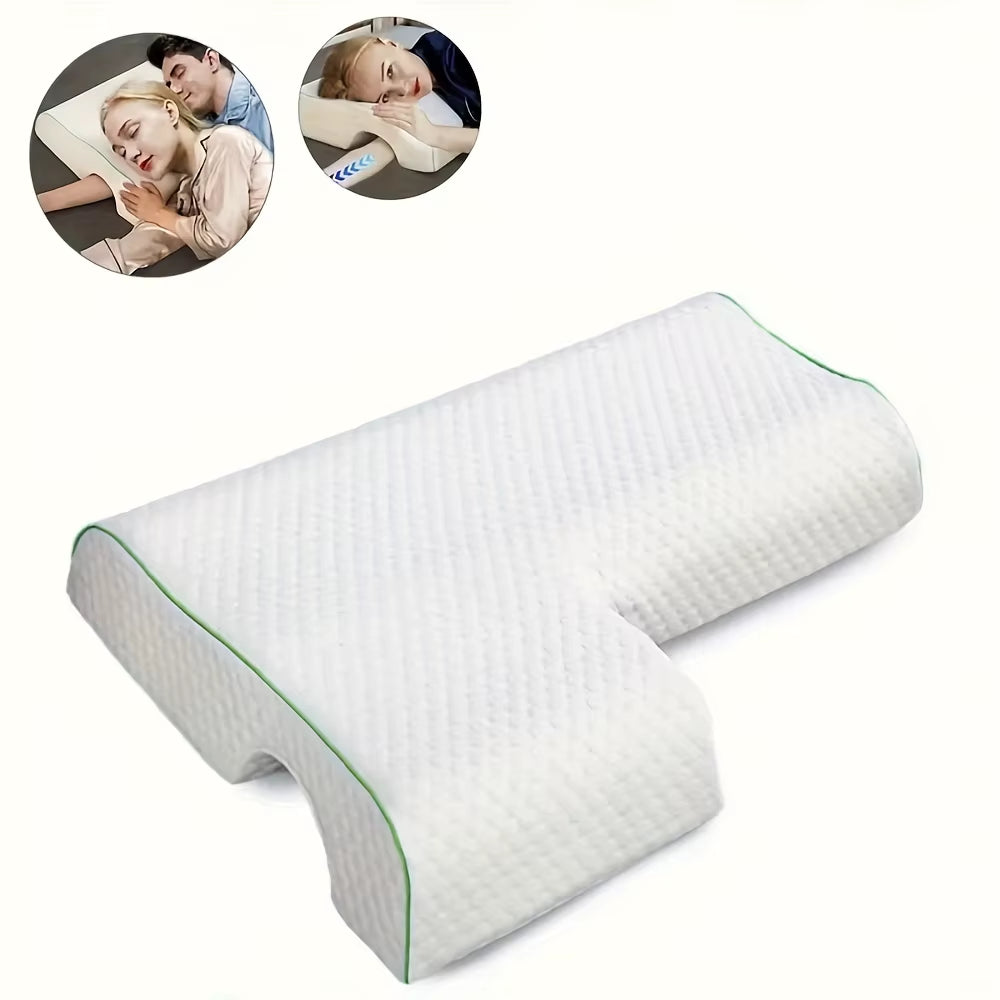 Arched Cuddle Couples Pillow with Slow Rebound and Breathable Memory Foam,Sleep Pillow for anti Pressure Hand Protect Cervical