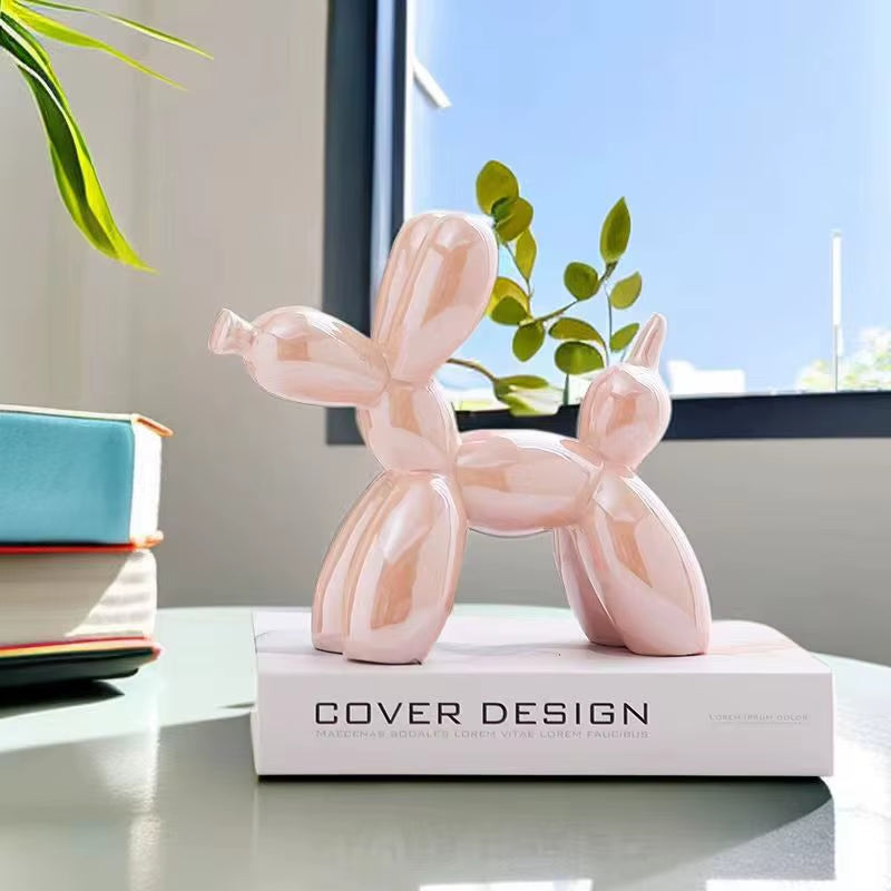 Ceramics Balloon Dog Sculpture Home Decor Room Decoration Accessories Office Nordic Animal Decorative Sculptures Figurinesneedoh